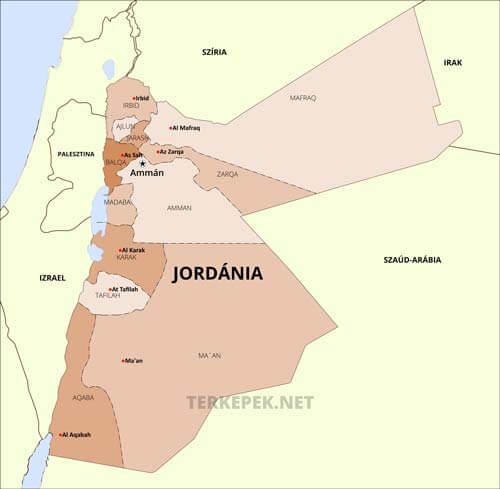 Jordánia városai